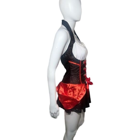 Vampire Corset Mini Dress Costume (M) - Picture 3 of 10